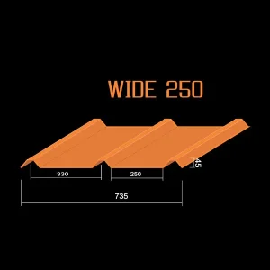 Wide 250 Fiberglass Sheeting Panels